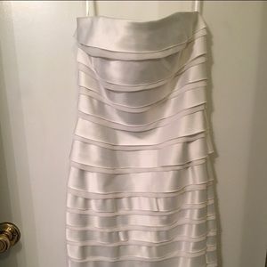 White House Black Market White strapless dress